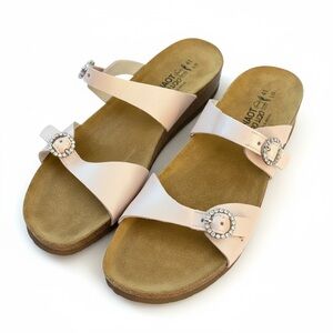 Naot Kate Slide Sandals Size 41 / US 10 Pink Leather New No‎ Box